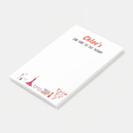 Fun Zeug zu tun heute /bearbeitbarer Text Post-it Klebezettel (angewinkelt)