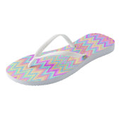 Fun Zigzag Bright Farben Flip Flops Badesandalen (Schrägansicht)