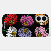 Fun Zinnia Blume Design personalisiert Case-Mate iPhone Hülle (Rückseite (Horizontal))
