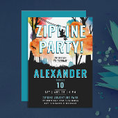 Fun Zipline Farbenfroh Blauer Junge Abenteuer Wass Einladung