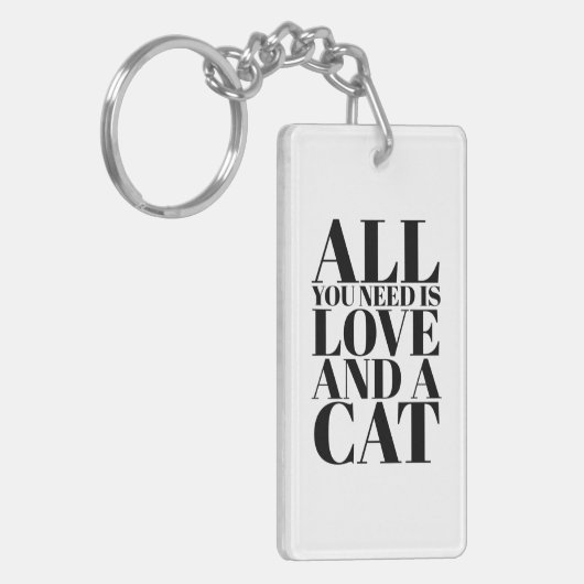 Fun Zitat Alles, was Sie brauchen, ist Liebe und K Schlüsselanhänger (Vorderseite links)