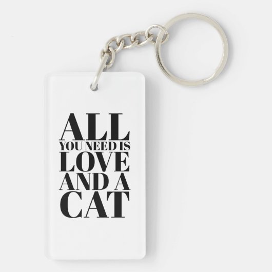 Fun Zitat Alles, was Sie brauchen, ist Liebe und K Schlüsselanhänger (Rückseite)
