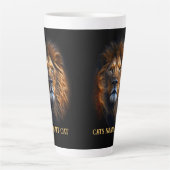 Fun Zitat "I Liebe My Cat" Lion Latte Tasse (Vorderseite)