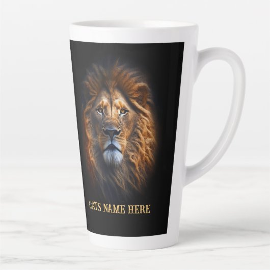 Fun Zitat "I Liebe My Cat" Lion Latte Tasse (Rechts)