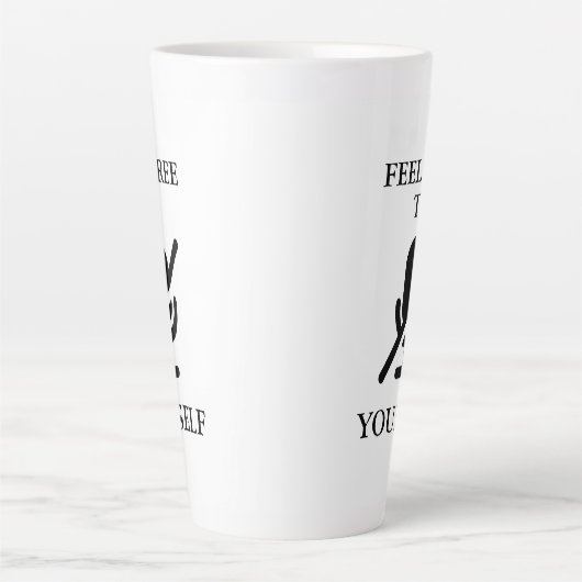 Fun Zitat "Mute You yourself" Milchtasse (Vorderseite)