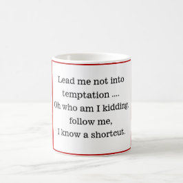 Fun Zitat Red Gingham Modern Kaffeetasse