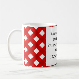 Fun Zitat Red Gingham Modern Kaffeetasse