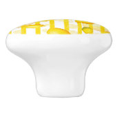 Fun Zitronenfrucht Streifen Küchenblock Keramikknauf (Seitenansicht)