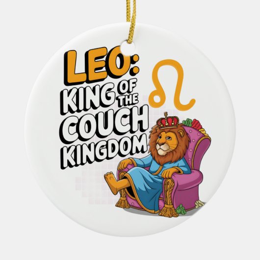 Fun Zodiac Leo Design Keramik Ornament (Vorne)