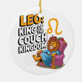 Fun Zodiac Leo Design Keramik Ornament (Hinten)
