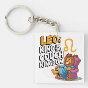 Fun Zodiac Leo Design Schlüsselanhänger