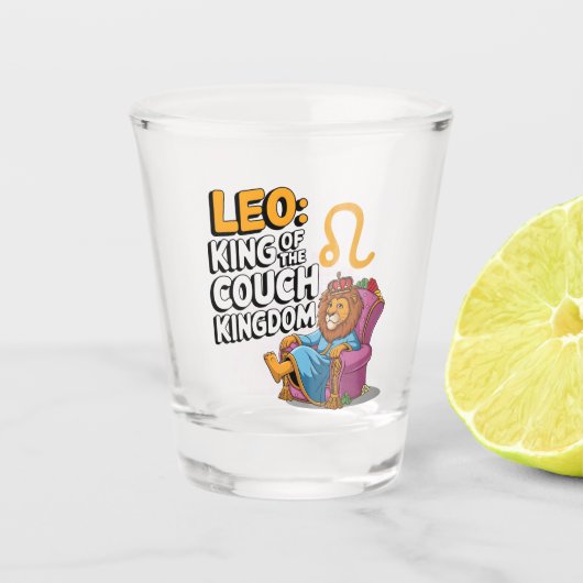 Fun Zodiac Leo Design Schnapsglas (Vorderseite)