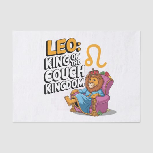 Fun Zodiac Leo Design Seidenpapier (Vorderseite)