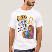 Fun Zodiac Leo Design T-Shirt (Vorderseite)
