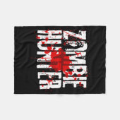 Fun Zombie Hunter Design für Jungs Mädchen Hallowe Fleecedecke (Vorderseite (Horizontal))