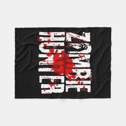 Fun Zombie Hunter Design für Jungs Mädchen Hallowe Fleecedecke (Vorderseite (Horizontal))
