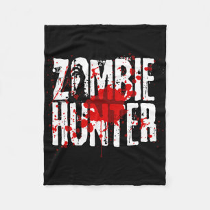 Fun Zombie Hunter Design für Jungs Mädchen Hallowe Fleecedecke