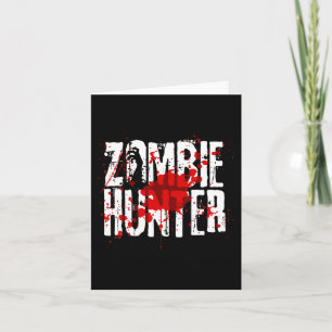 Fun Zombie Hunter Design für Jungs Mädchen Hallowe Karte