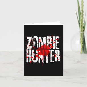 Fun Zombie Hunter Design für Jungs Mädchen Hallowe Karte