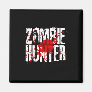 Fun Zombie Hunter Design für Jungs Mädchen Hallowe Magnet