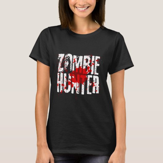 Fun Zombie Hunter Design für Jungs Mädchen Hallowe T-Shirt (Vorderseite)