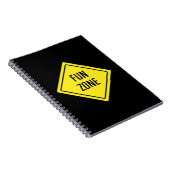 Fun Zone | Verkehrszeichen | SpiralNotebook Notizblock (Rechte Seite)