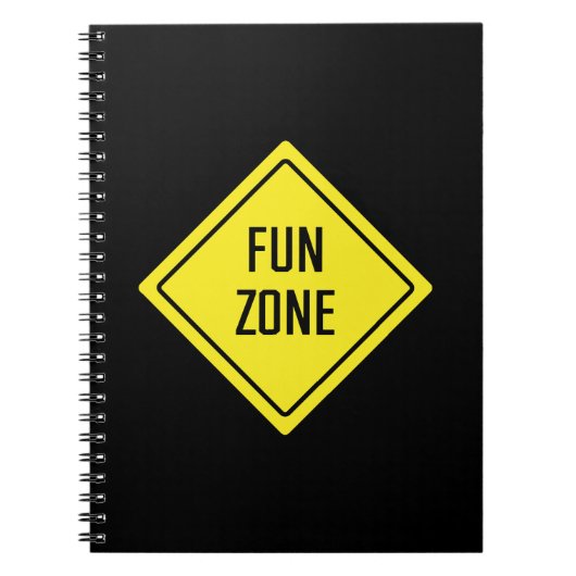 Fun Zone | Verkehrszeichen | SpiralNotebook Notizblock (Vorderseite)