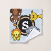 Fun Zoo Animals Badhandtuch Set (Waschlappen)