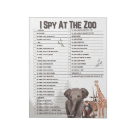Fun Zoo Explorer Scavenger Hunt Notizblock