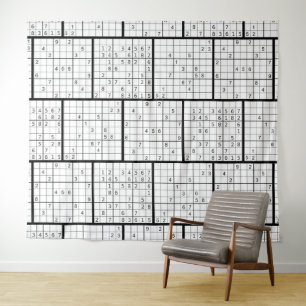 Fun ZOOM Virtual Meeting SUDOKU Hintergrund Wandteppich