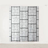 Fun ZOOM Virtual Meeting SUDOKU Hintergrund Wandteppich (Vorderseite)