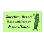 Fun Zucchini Brotbäckerei-Etikett (Vorne)