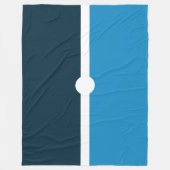 Fun Zwei Tone Ocean Extravaganter weißer Farbblock Fleecedecke (Vorderseite)