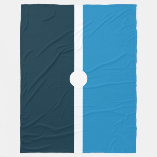 Fun Zwei Tone Ocean Extravaganter weißer Farbblock Fleecedecke (Vorderseite)