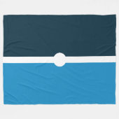Fun Zwei Tone Ocean Extravaganter weißer Farbblock Fleecedecke (Vorderseite (Horizontal))