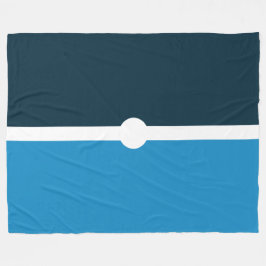 Fun Zwei Tone Ocean Extravaganter weißer Farbblock Fleecedecke