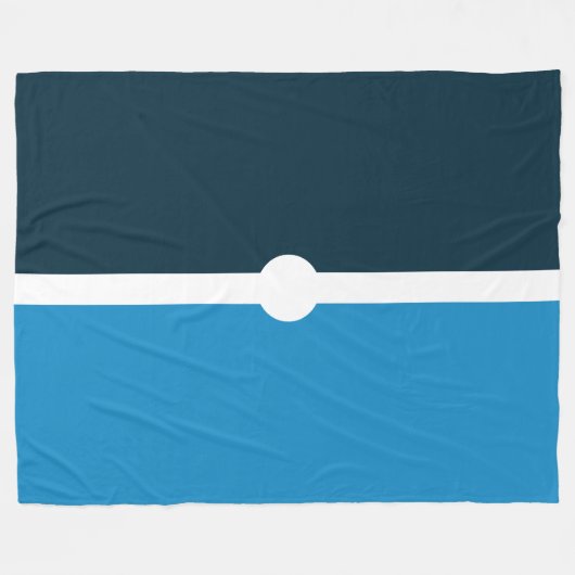 Fun Zwei Tone Ocean Extravaganter weißer Farbblock Fleecedecke (Vorderseite (Horizontal))