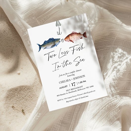 Fun zwei weniger Fisch in der Sea Bridal Paare Dus Einladung