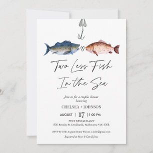 Fun zwei weniger Fisch in der Sea Bridal Paare Dus Einladung