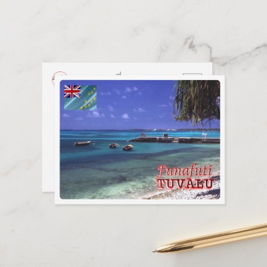 Funafuti - Tuvalu - Meeresblick - Postkarte (Vorderseite/Rückseite Beispiel)