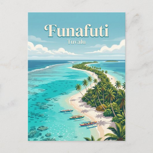 Funafuti Tuvalu Postkarte (Vorderseite)