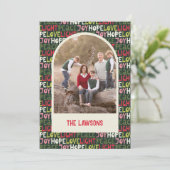 Funbuntes Holiday Letters Arch Foto Feiertagskarte (Stehend Vorderseite)