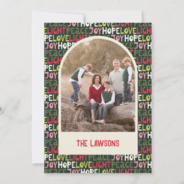 Funbuntes Holiday Letters Arch Foto Feiertagskarte