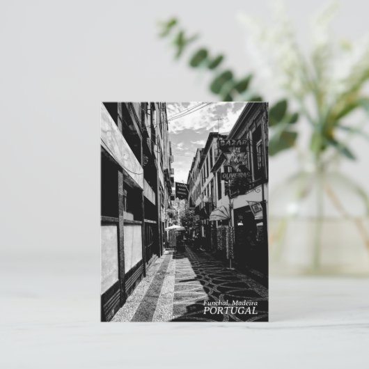 Funchal Alleys: Madeira (Portugal) Postkarte (Stehend Vorderseite)