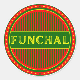 Funchal City Pride Emblem – Portuguese Identity Runder Aufkleber
