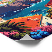 Funchal Portugal Reisen Kunst Vintag Poster (Ecke)