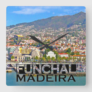 Funchal Quadratische Wanduhr