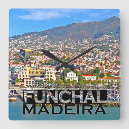 Funchal Quadratische Wanduhr (Vorderseite)