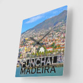 Funchal Quadratische Wanduhr (Winkel)
