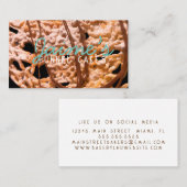 Funchkuchen Lebensmittel LKW Baker Aquamarin Visitenkarte (Vorne/Hinten)